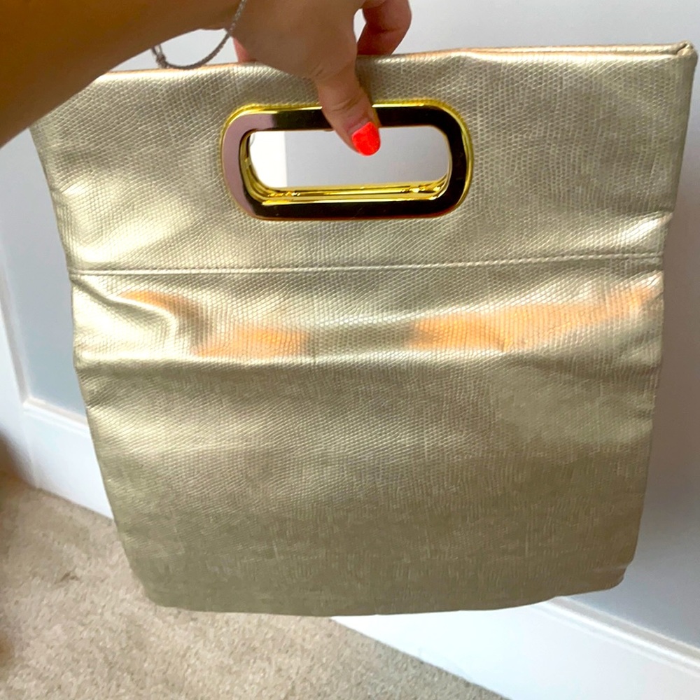 Gold long clutch